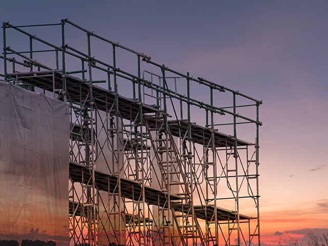 Outside Facade Scaffolding